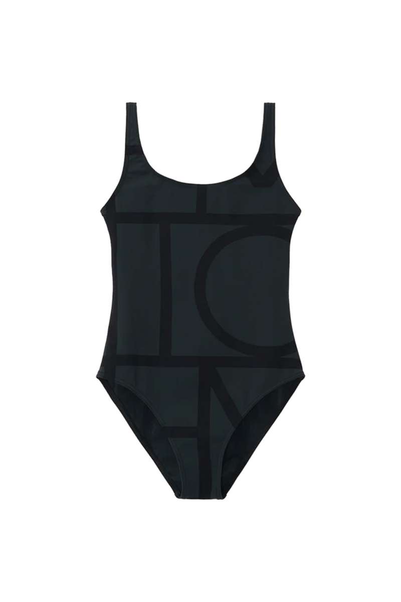 TOTEME Monogram Swimsuit Black
