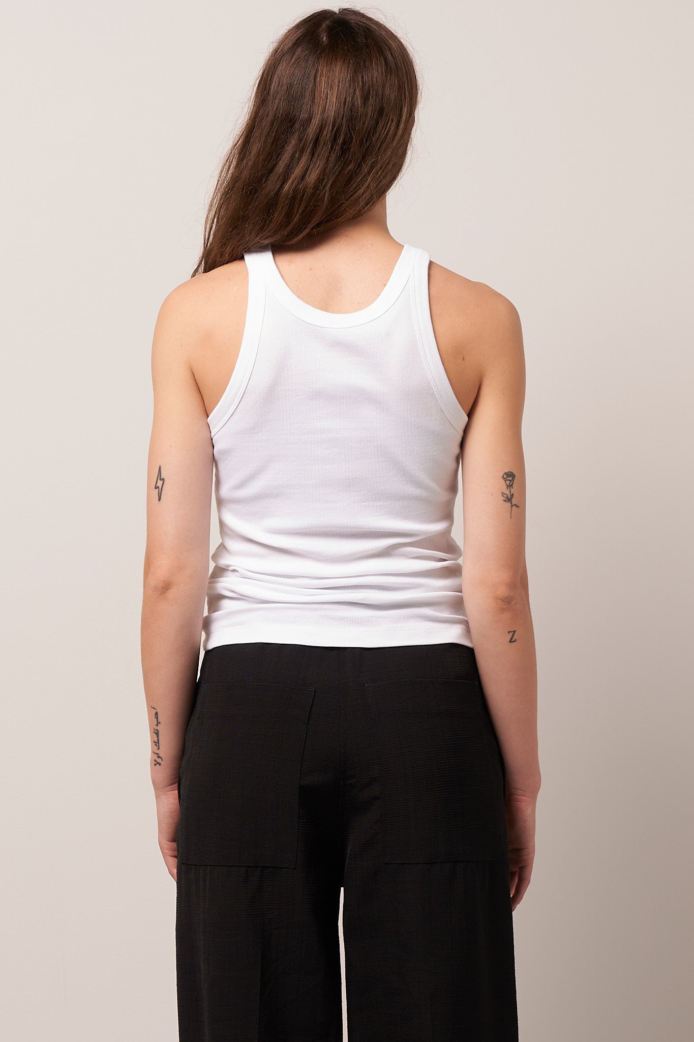 Curved Rib Tank White